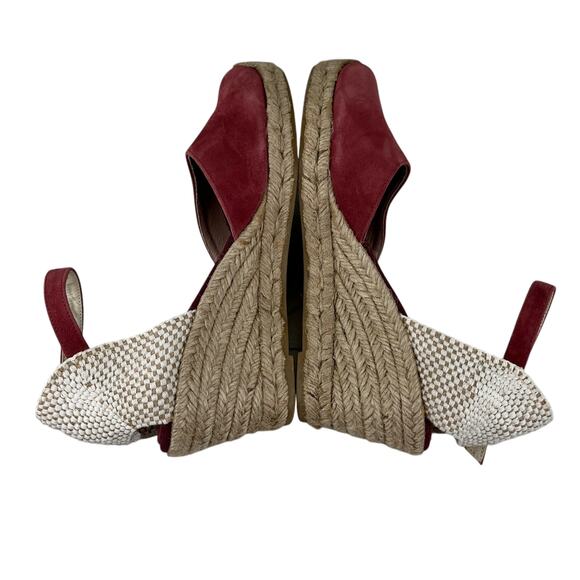 Ilse Jacobsen Wedge Espadrille Sandals Pink Suede 40 New - Picture 4 of 11